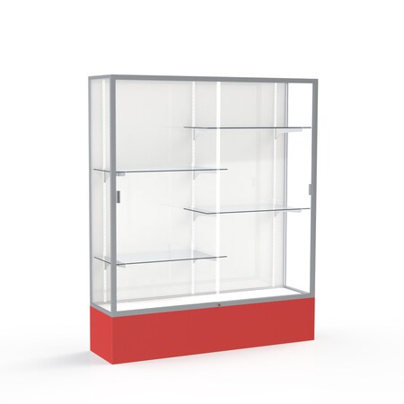 Ghent Spirit Floor Display Case 60x72x16, White, Satin 375WB-SN-RD