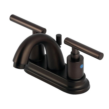 Kingston Brass Double-Handle 4" Centerset Bathroom Faucet with Pop-Up Drain, Oil Rubbed Bronze KB8615CML