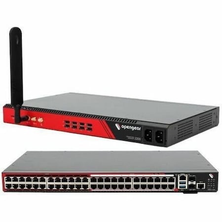 Opengear 24 SELECTABLE SERIAL PORTS + 24X 1GBE SWITCH, X86 4-CORE CPU, 8G RAM, 64G SSD, 1 OM2224-24E-10G-L
