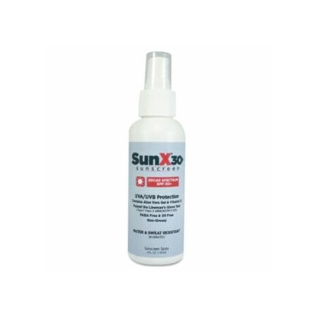 First Aid Only SunX Sunscreen Spray, 4 oz Bottle, 30 SPF, 12PK 579-18-304