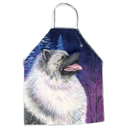 Carolines Treasures Starry Night Keeshond Apron - 27 x 31 in. SS8350APRON