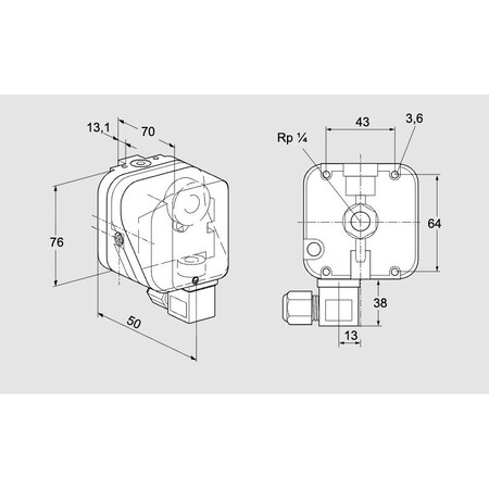 Honeywell Kromschroder SW, PRESS, GAS, DG 6B 6 KS84447101