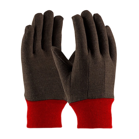 Pip Regular Weight Polyester/Cotton Jersey Glove with Fleece Lining, Red Knit Wrist, 12PK 750RKW/L