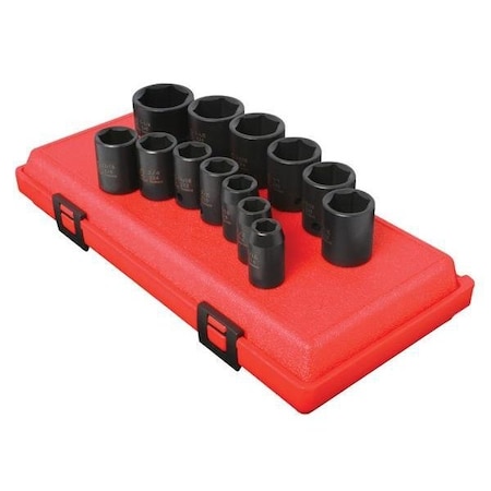 Sunex 1/2 in Drive Sae 6 Point Standard 13-Piece Impact Socket Set 2650
