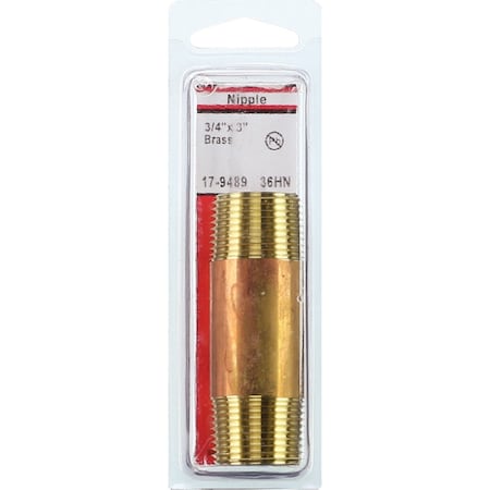 Westlake Pipe & Fittings 3/4''x3'' Red Brass Nipple 17-9489