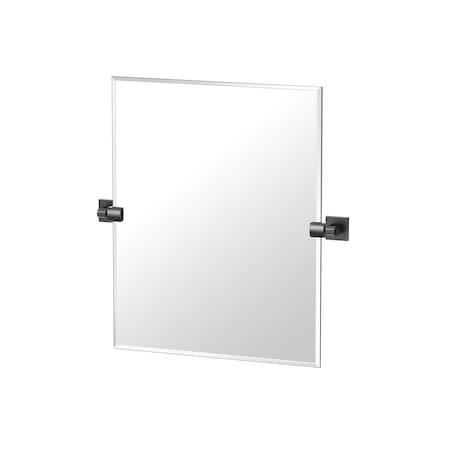 Gatco Mode 24" Frameless Rectangular Mirror, Matte Black 5619MXSM