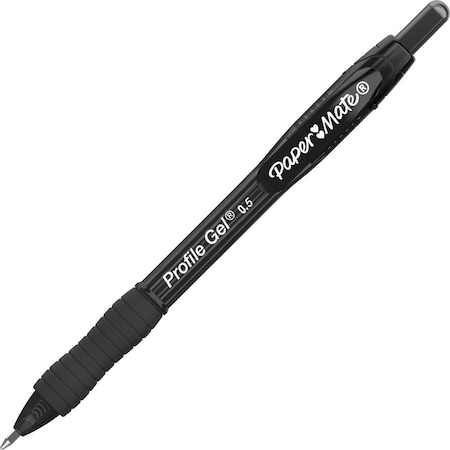 Paper Mate Pen, Black, Non-Erasable, Gel, PK12 2095468
