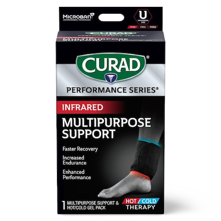 Medline CURAD Performance Series Infrared Multipurpose Support w Hot and Cold Compress, 4 Supports/Case, 4PK CURIM22504