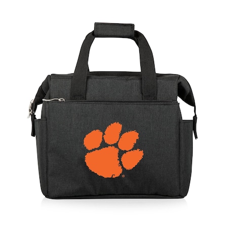 Picnic Time Family Of Brands NCAA Clemson Tigers On The Go Lunch Bag Cooler - Soft Cooler Lunch Box, Black 510-00-179-104-0