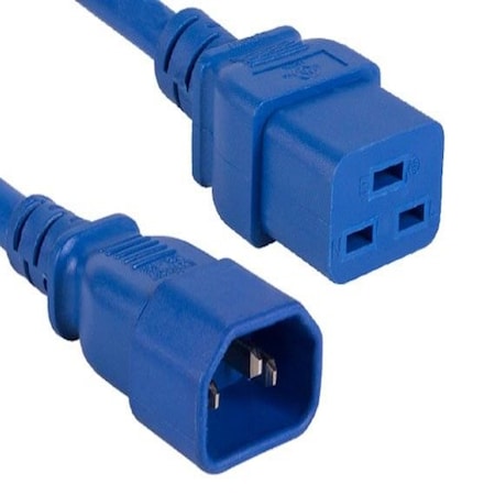 Sanoxy 6ft 14 AWG 15A 250V Power Cord IEC320 C14 to IEC320 C19, Blue SNX-CBL-LDR-PW134-2206