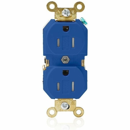 Leviton PlugsandReceptacles, 15A, 125VAC, Bl, Nylon 5262-SGB