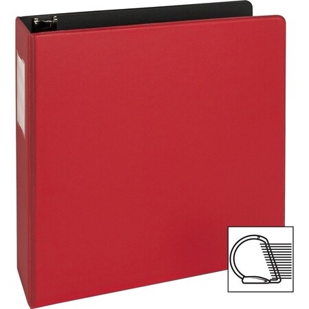 Business Source Slanted Dring Binders, Red BSN33112