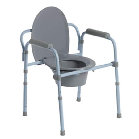 Refuah Steel Folding Frame Commode, Blue RE494497