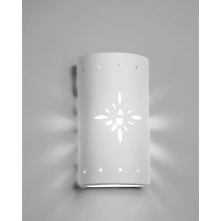Luxury Lighting Asavva 13 in Tall Starburst Ceramic Outdoor Wall Light, Paintable White Bisque Finish 411-36-W-ud-7-17