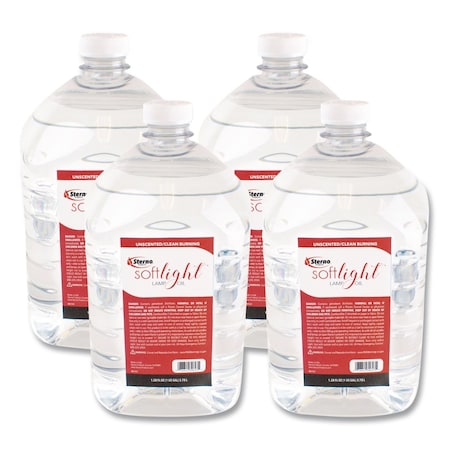 Sterno Soft Light Liquid Wax Lamp Oil, Clear, Gallon, PK4 STE 30130