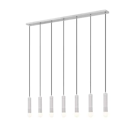 Z-Lite Stari 7-Light Linear Chandelier, 4.75 in W, Brushed Nickel 1956P-7L-BN