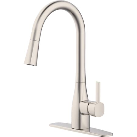 Home Impressions 1-Handle Pull-Down Kitchen Faucet Brushed Nickel FP4AF316NP-JPA1