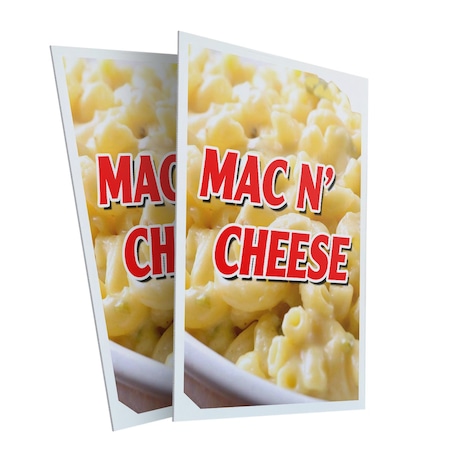 Signmission Mac N' Cheese, Plastic Signs Only 24 Inch x 36 Inch, Corrugated Plastic, 2PK CSB-2436-2PACK-Mac N' Cheese