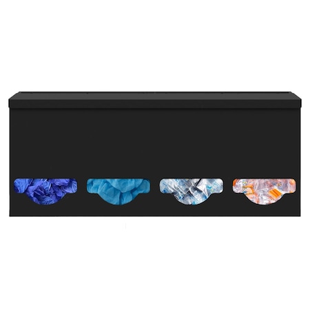 Origin Dispensing Solutions Bulk Dispenser-Quad-Steel-Black BK40X04BK