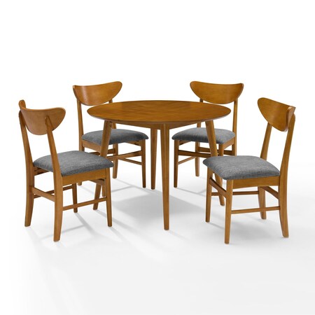 Crosley Landon 5-Piece Round Dining Table Set For 4 KF13044AC
