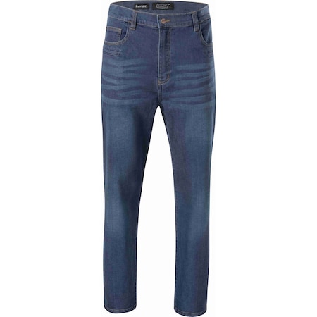 Ironwear 10.5 oz CAT 2 Flame Resistant Straight Leg Denim Jeans with Welt Pocket, Blue Wash, 40x34 6721FR-D-40X34