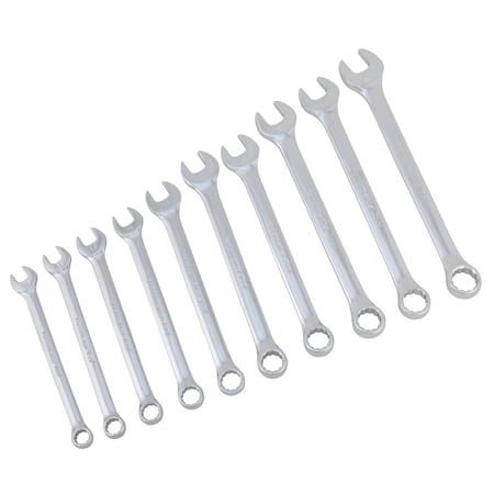 Performance Tool 10 pc. Metric Wrench Set, Chrome Alloy Steel, Polished Finish W30002