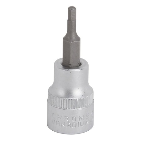 Vulcan Hex Bit Socket, Chrome, 3 mm, 3/8 in Drive, 1-7/8 in OAL 3506005020