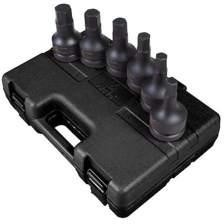 Sunex 1 in Drive Metric 6-Piece Hex Impact Bit Socket Set 5607