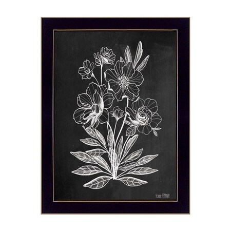 Homeroots Vintage Chalkboard 1 Black Framed Print Wall Art 416126