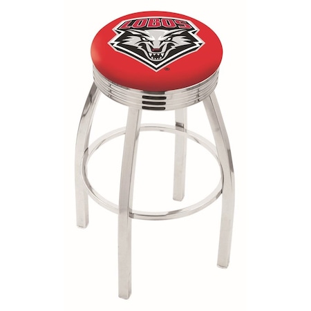 Holland Bar Stool Co 30" Chrome New Mexico Swivel Bar Stool, Accent Ring L8C3C30NewMex