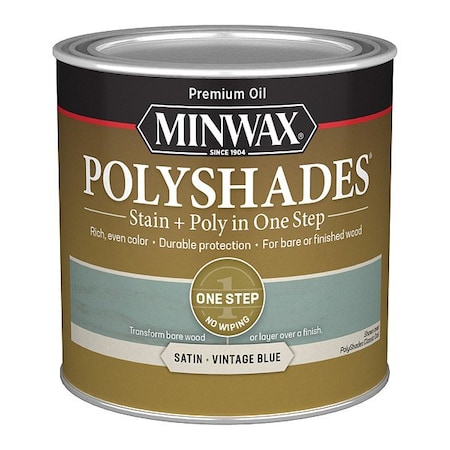 Minwax Wood Stain, 0.5 pt, Vintage Blue 213944444
