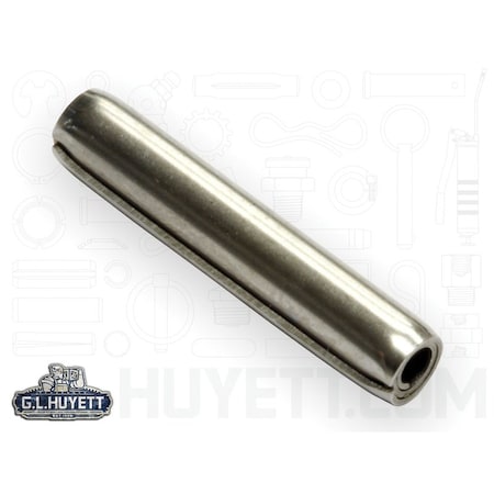 Huyett Coiled Spring Pin, Standard Duty, Passivated 420 Stainless Steel, 2 mm Dia x 16 mm Length SPCMSP-020-016