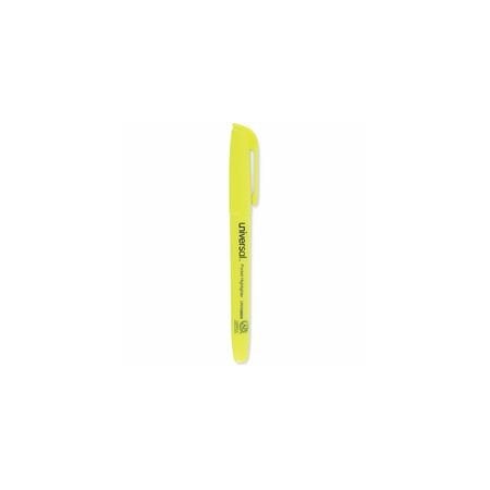 Universal Pocket Highlighters, Chisel Tip, Fluorescent Yellow, 36PK UNV08856