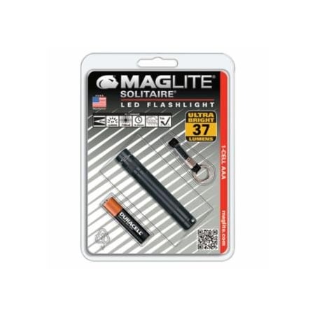 Mag-Lite Solitaire LED AAA Flashlight, AAA, 47 Lumens, Black, 6PK 459-SJ3A016