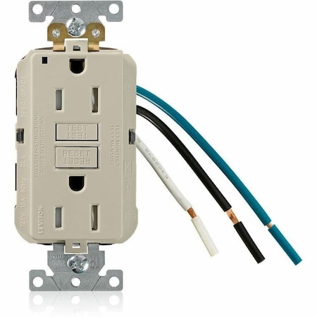 Leviton SmartlockPro GFCI 15A Leaded TR Ivory GFTR1-3LI