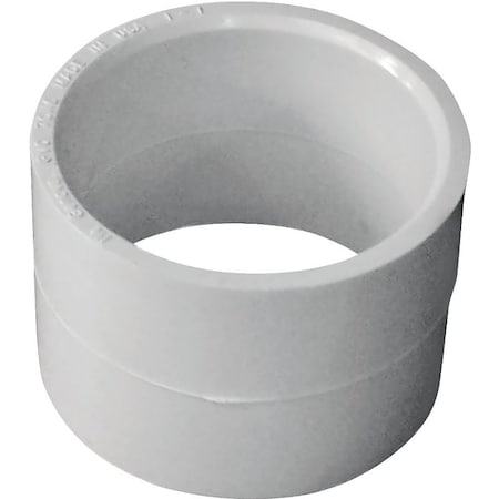 Canplas Repair Coupling, 1-1/2 in, Hub, PVC, White 193001R