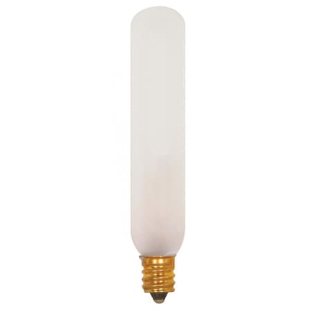 Satco 15 W T6 Incandescent - Frost - 2500 Hours - 90L - Candelabra Base - 120V S3315