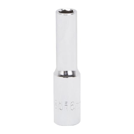 Vulcan Drive Socket, 6 mm Socket, 1/4 in Drive, 6-Point, Chrome Vanadium Steel, Chrome MT6487804