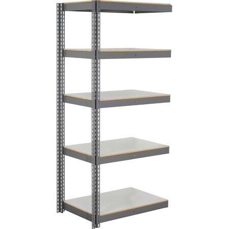 Global Industrial 5 Shelf, Heavy Duty Boltless Shelving Add On, 48"Wx36"Dx60"H, Laminate Deck B3165020