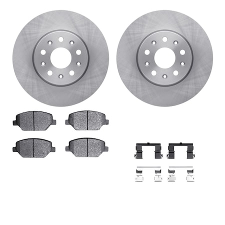 Dynamic Friction Co DFC Brake Rotor with 5000 Brake Pads and Hardware Kit 6512-47259