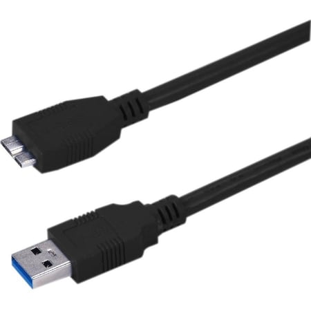 Cable Wholesale Micro USB 3.0 Cable, Black, Type A Male to Micro-B Male, 3 foot 10U3-03103BK