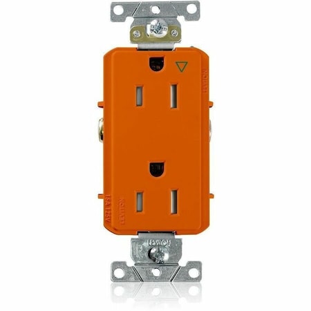 Leviton Dec Plus IG Dup 15A 125V TR Org T1626-IG