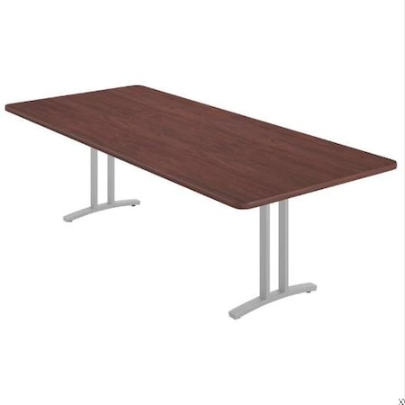 Correll Rectangle Modern Design Conference Table, 96 in W, Particleboard Top, Mahogany CC4296R-20-14-20