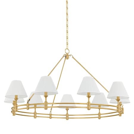 Hudson Valley Lighting Howard 9 Light Chandelier in Aged Brass by Mark D. Sikes MDS1801-AGB