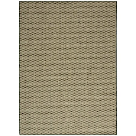 Homeroots 4' X 6' Green And Taupe Geometric Indoor Outdoor Area Rug 569803
