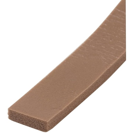 M-D Building Products Weatherstrip, 1-3/8 in W, 1/2 in Thick, 42 in L, Foam, Brown 50007