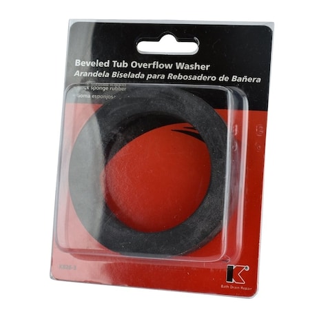 Keeney Mfg Beveled Overflow Washer, Rubber, Black K826-3