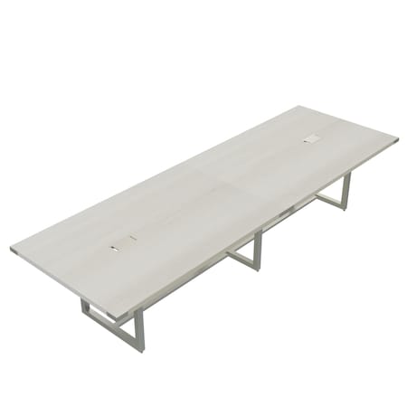 Mirella Conference Table, Steel Frame, Silver MRS12WAH