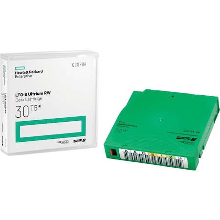 Hpe LTO-8 30TB RW NON CUST LBL 20 CRTG Q2078AN