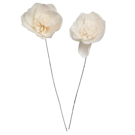 Vickerman 4 in. Gardenia Sola Stem Artificial Flower, Natural, 12 in., 12PK H7SFS045